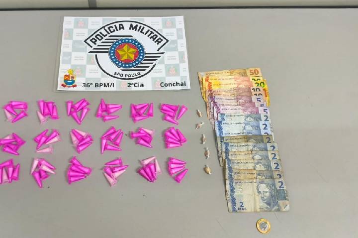 Dupla é presa por tráfico de drogas e um deles era procurado em Conchal