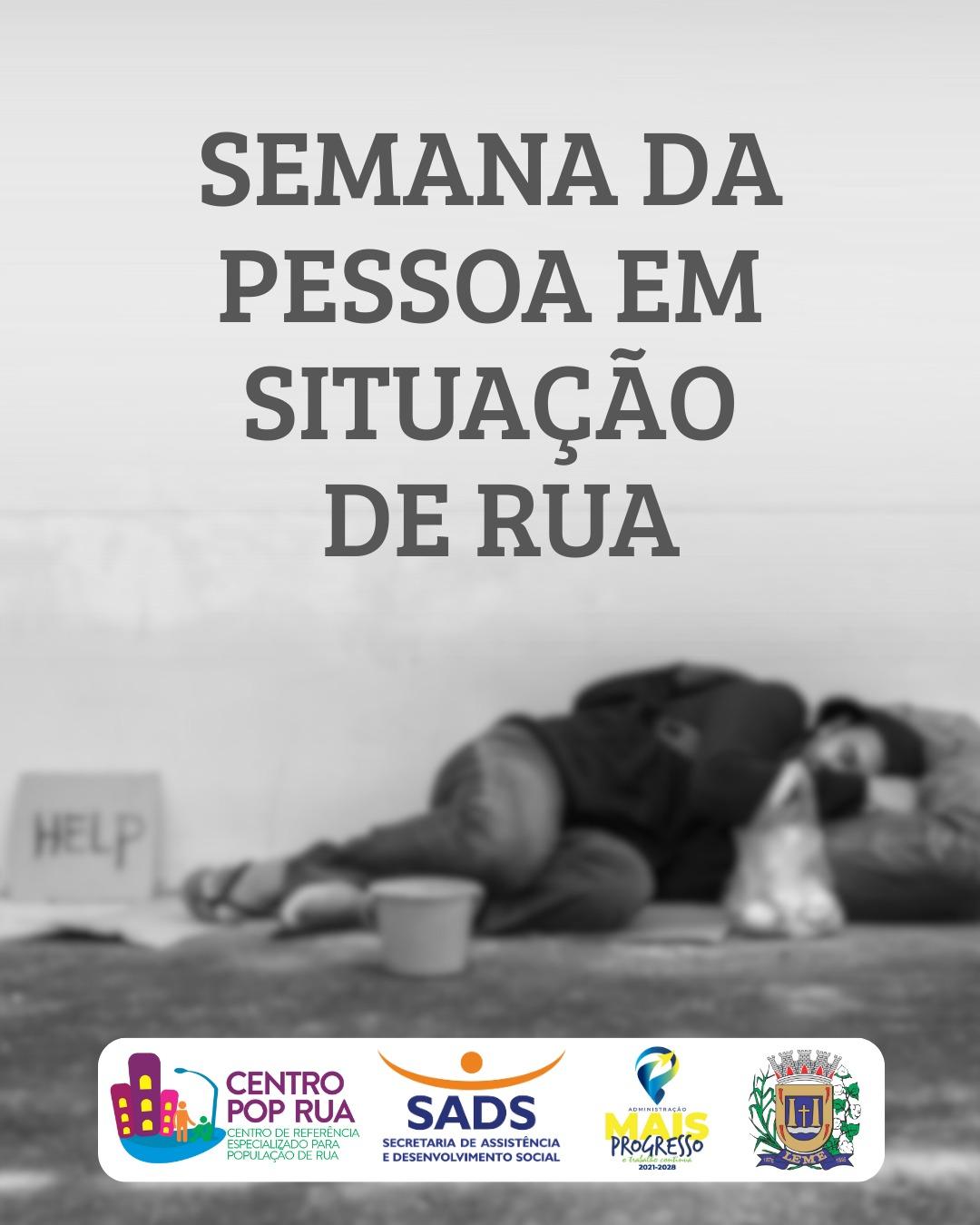 Semana Municipal da Pessoa em Situação de Rua terá ações especiais em Leme