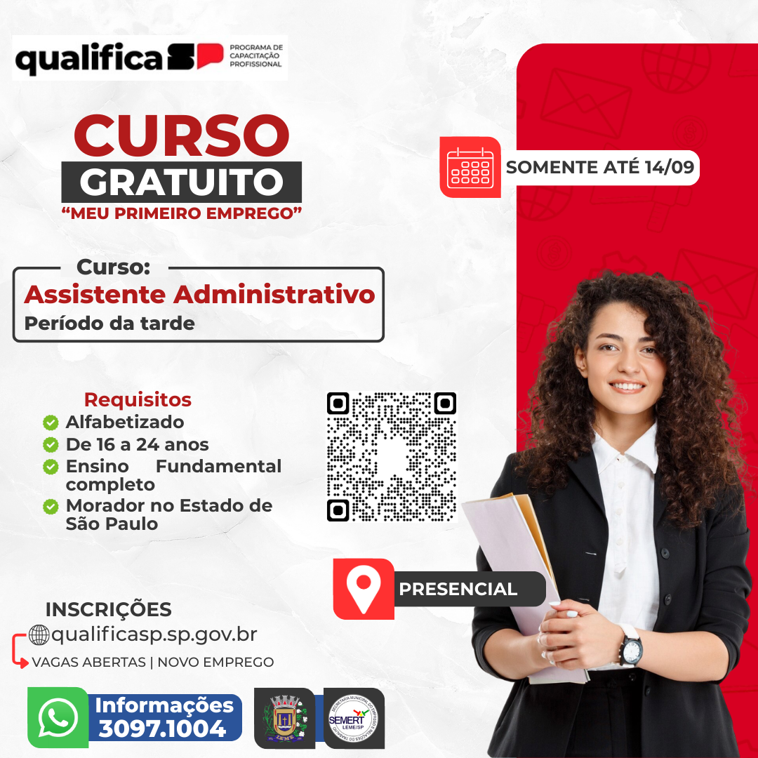Prefeitura de Leme abre inscrições para cursos gratuitos de qualificação profissional