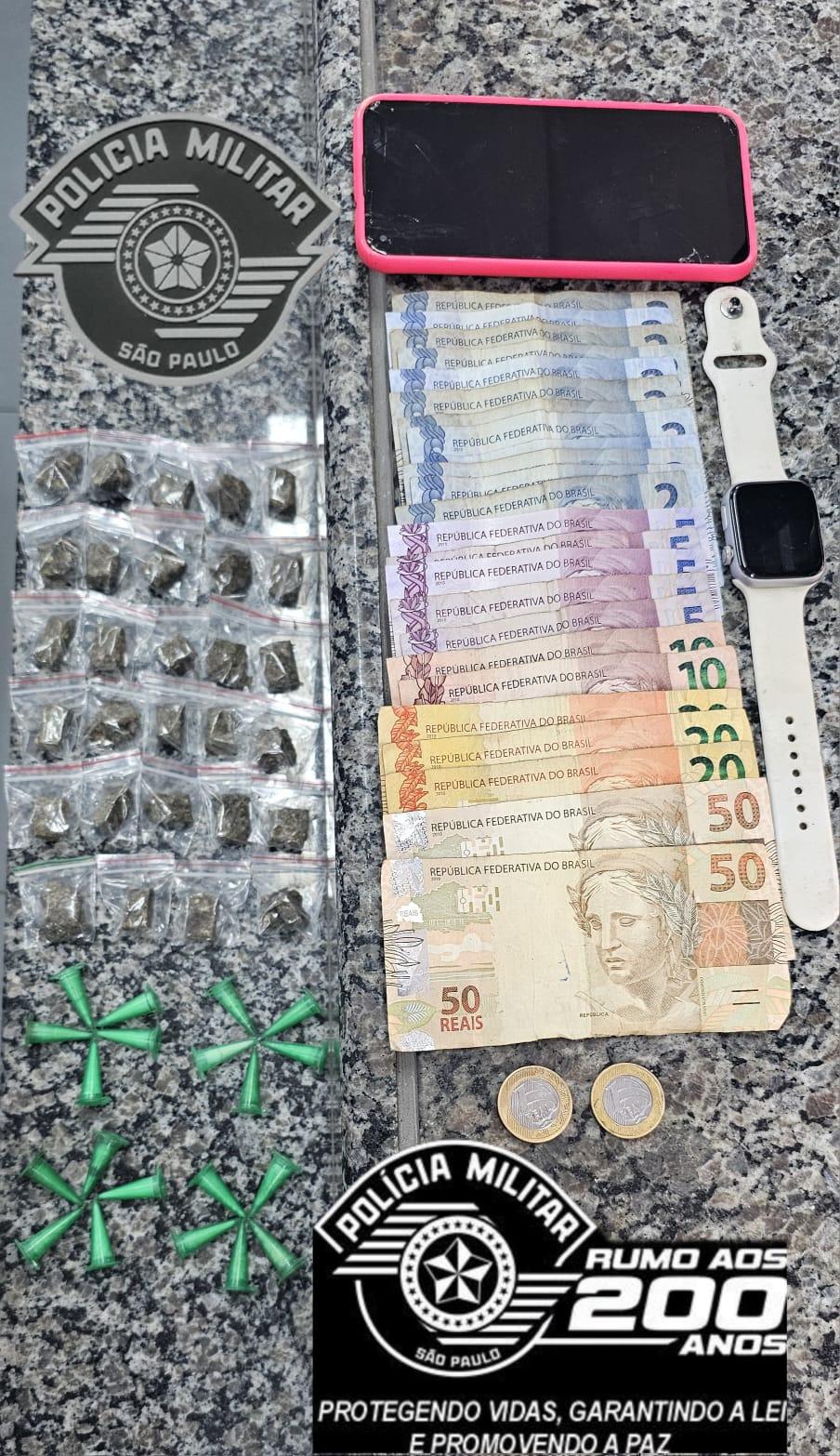 Adolescente é apreendido por ato infracional de tráfico de drogas no Jardim Primavera em Leme