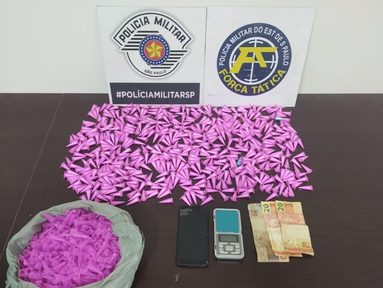 Força Tática prende homem com mais de meio quilo de cocaína em Leme durante patrulhamento