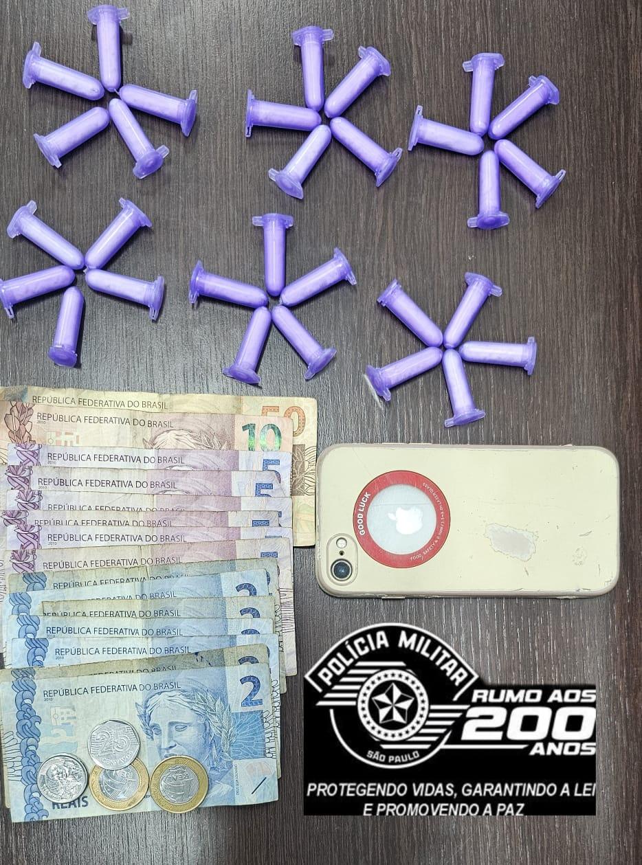 Homem é preso por tráfico de drogas no Jardim Primavera em Leme