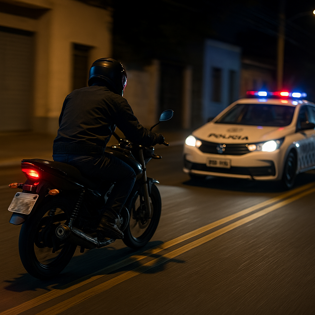 Motociclista foge da PM em alta velocidade e é preso em Pirassununga