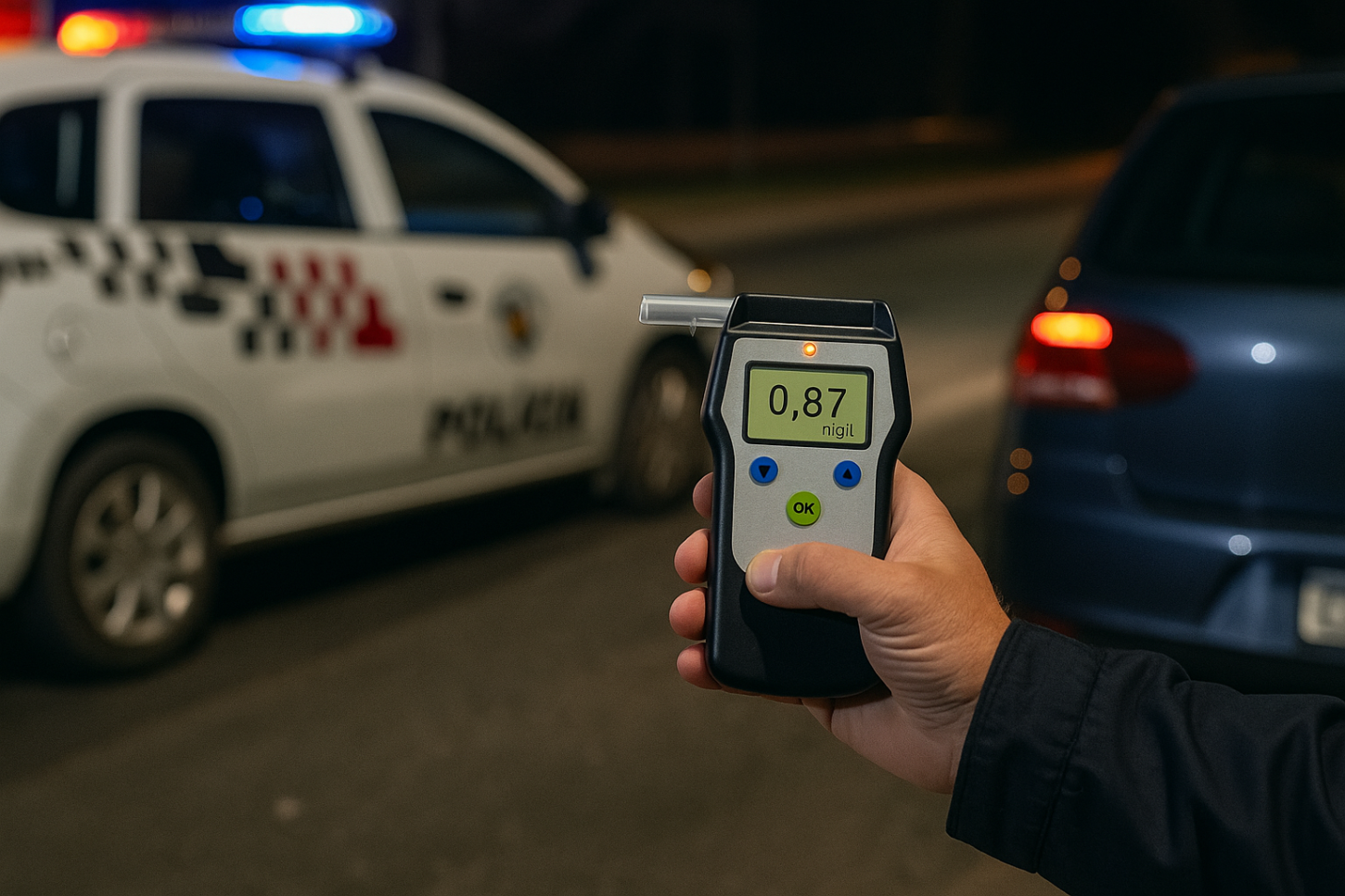 Motorista embriagado é preso em flagrante após teste do bafômetro em Leme