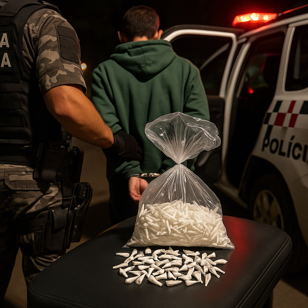 Adolescente é apreendido com 82 porções de cocaína durante Operação Impacto em Pirassununga