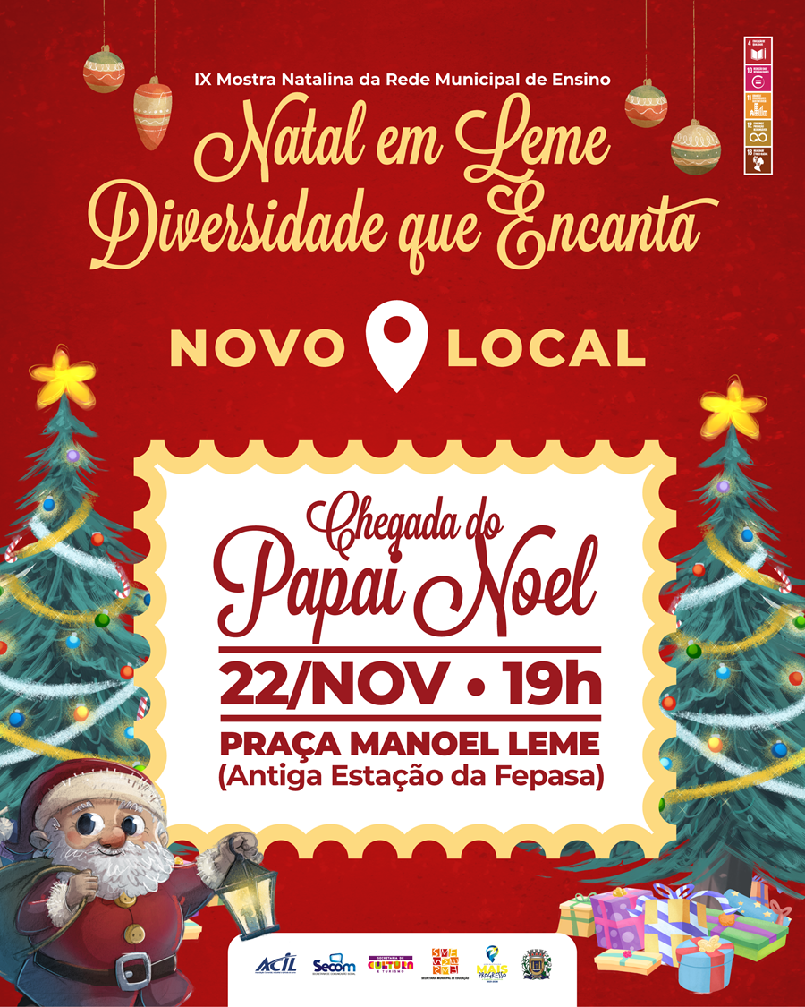 Papai Noel é transferido para nova área e prefeitura alerta para cuidados no Lago Municipal